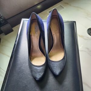Elegant Black and Blue Women's Heels